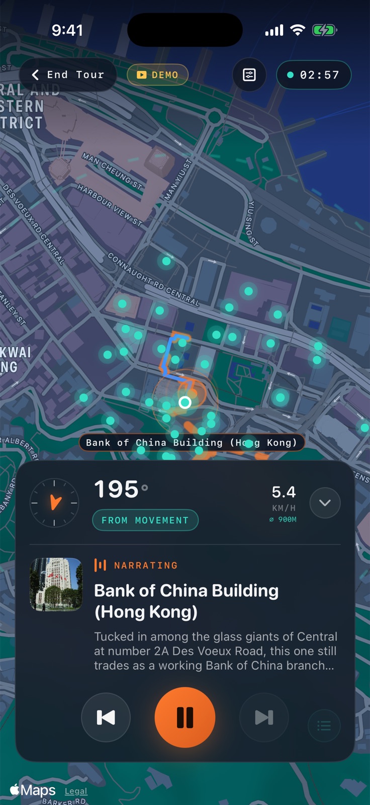 U-tour narrating this route